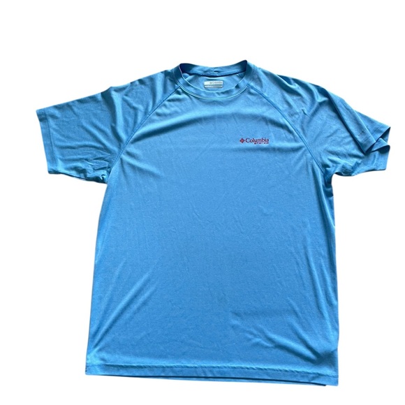 Columbia PFG Blue Short Sleeve Athletic Shirt Men's Large - Picture 1 of 8